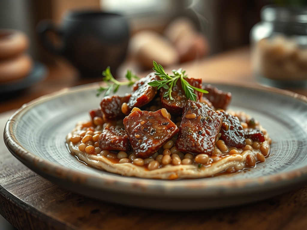 Freshly prepared barley beef recipes