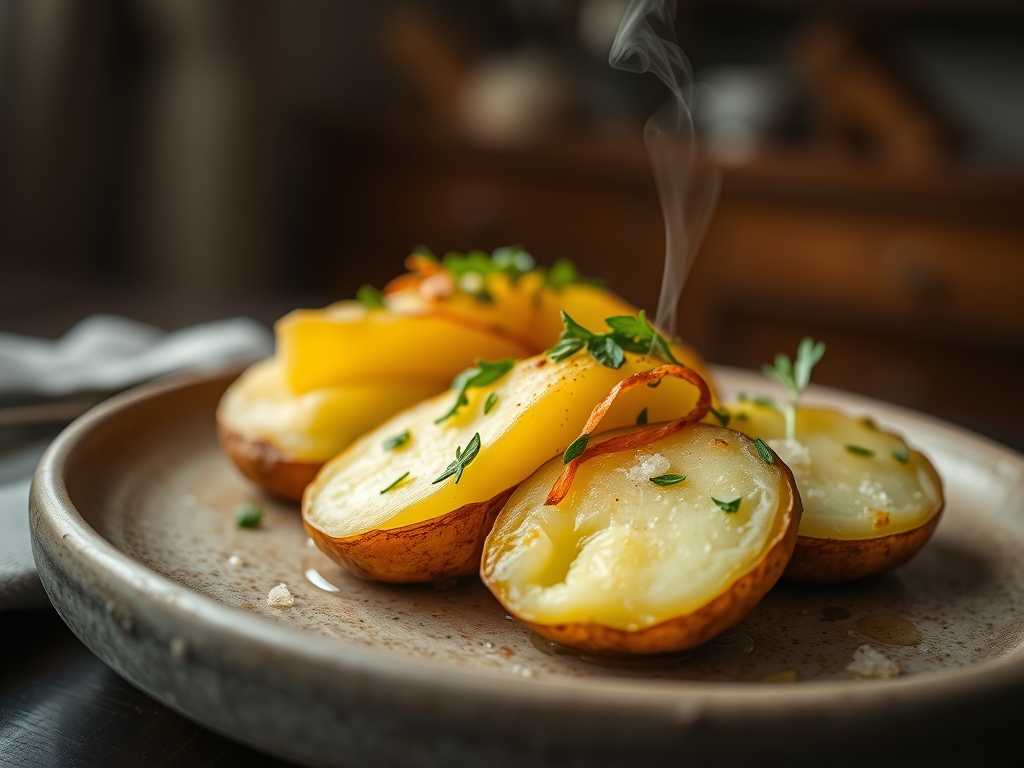 Freshly prepared butter potato recipes