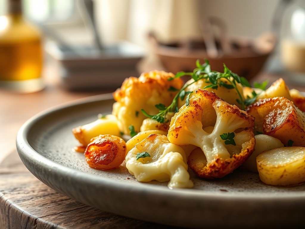 Freshly prepared cauliflower and potato recipes