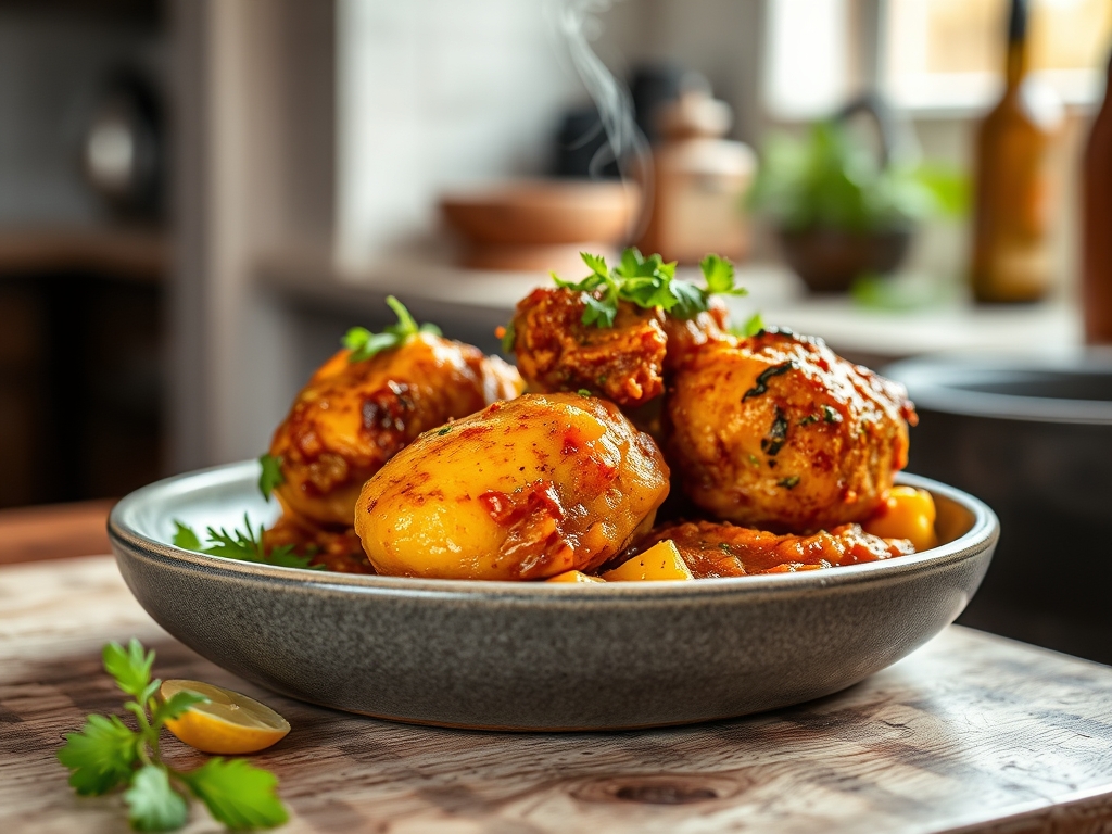 Freshly prepared chicken recipes indian