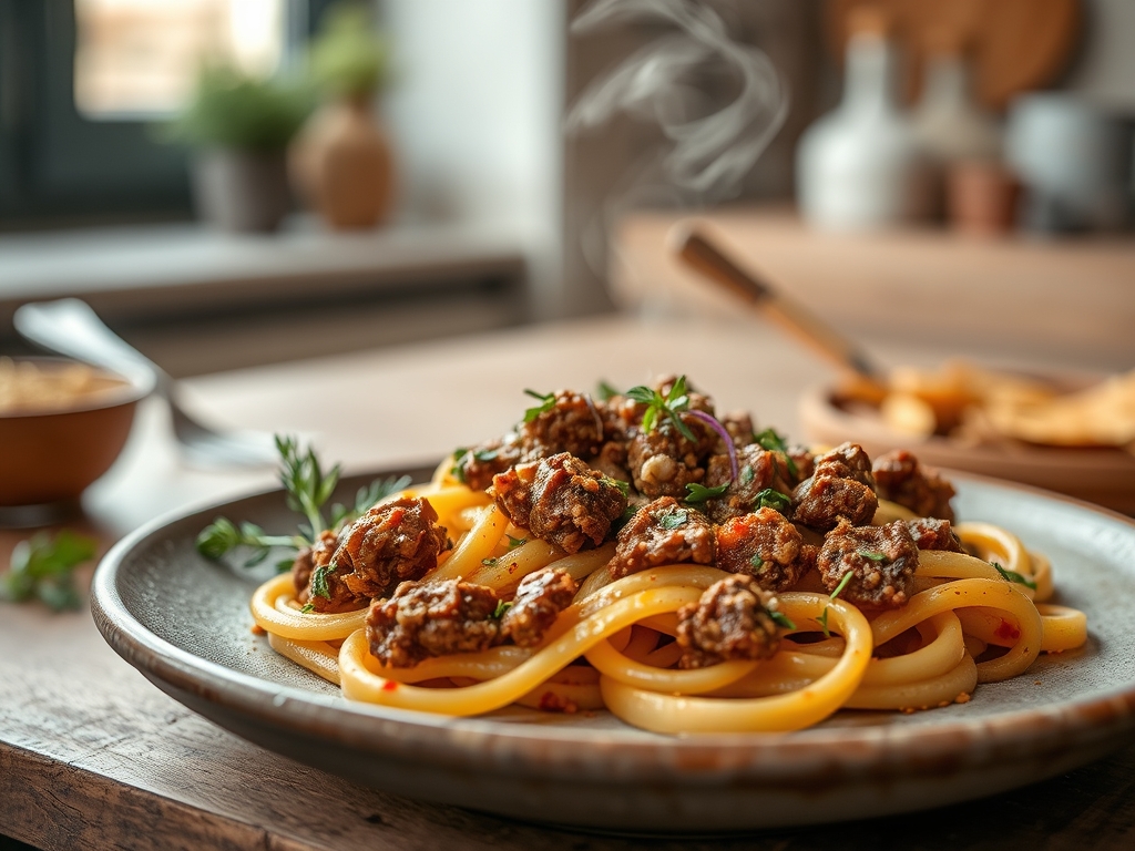 Freshly prepared easy pasta and ground beef recipes