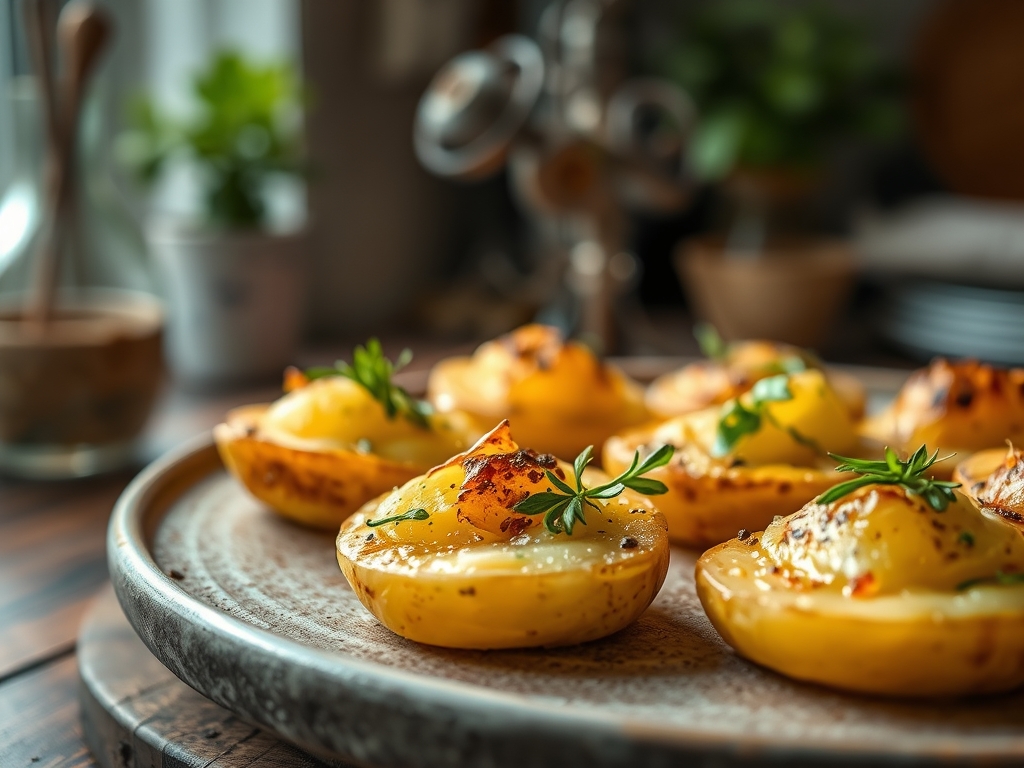 Freshly prepared potato recipes appetizers